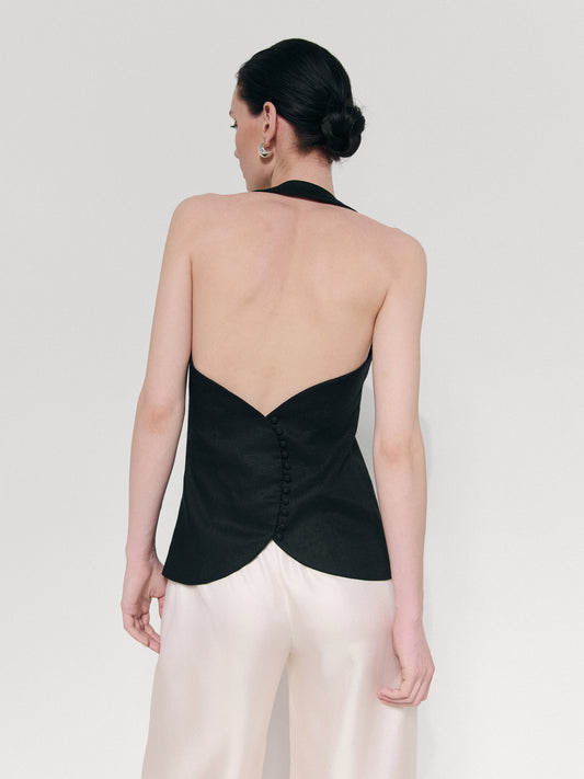 Elegant linen top